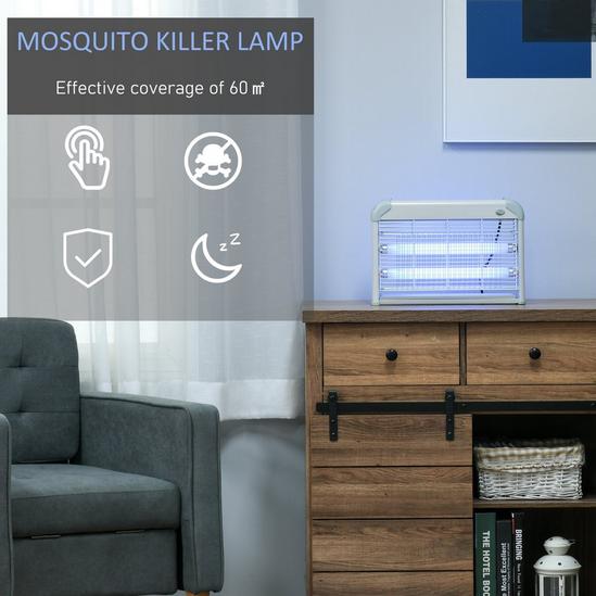 OUTSUNNY LED Mosquito Insect Killer Lamp Electric Pest Catcher Bug Zapper 4