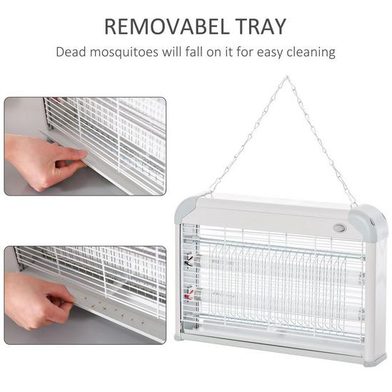 OUTSUNNY LED Mosquito Insect Killer Lamp Electric Pest Catcher Bug Zapper 5