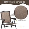 OUTSUNNY Patio Bistro Set Folding Chairs Garden Coffee Table for Balcony thumbnail 4