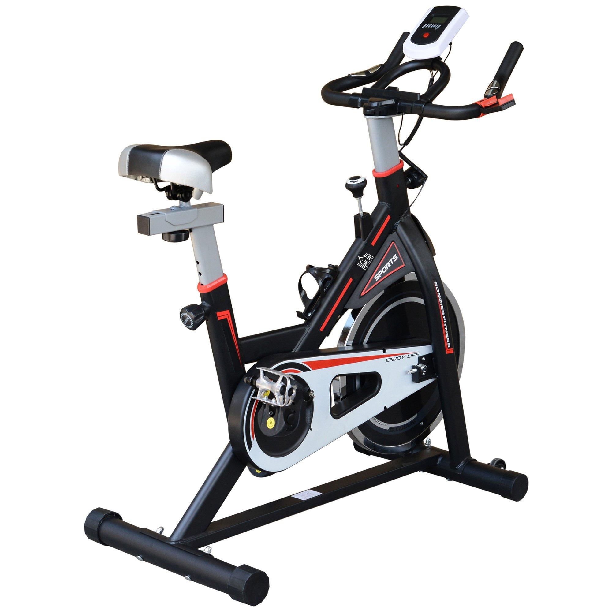 8kg Flywheel Exercise Bike Racing Bicycle Trainer with LCD Display, Resistance