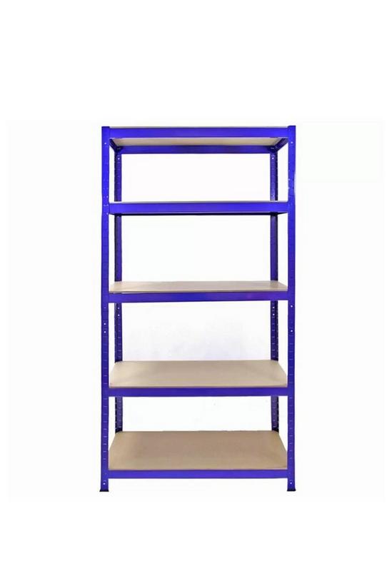Monster Racking T-Rax Metal Storage Shelves, Blue, 90cm W, 45cm D, Set of 4 3