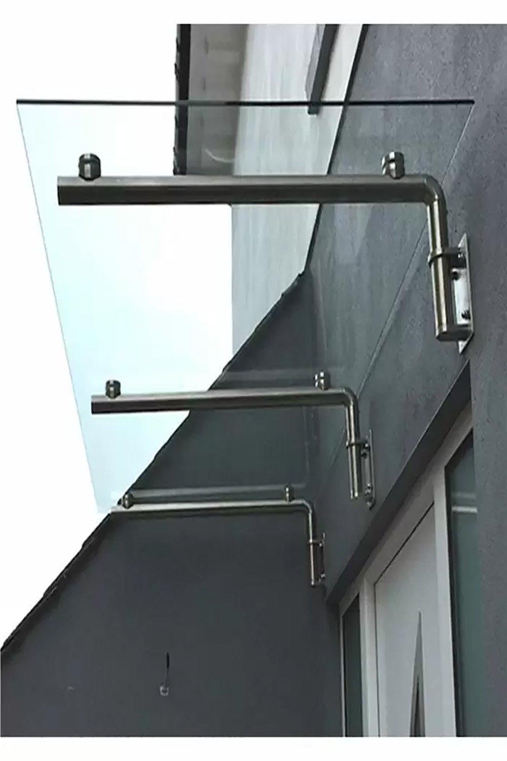 Glass Door Canopy & Brackets, 180cm W, 80cm D