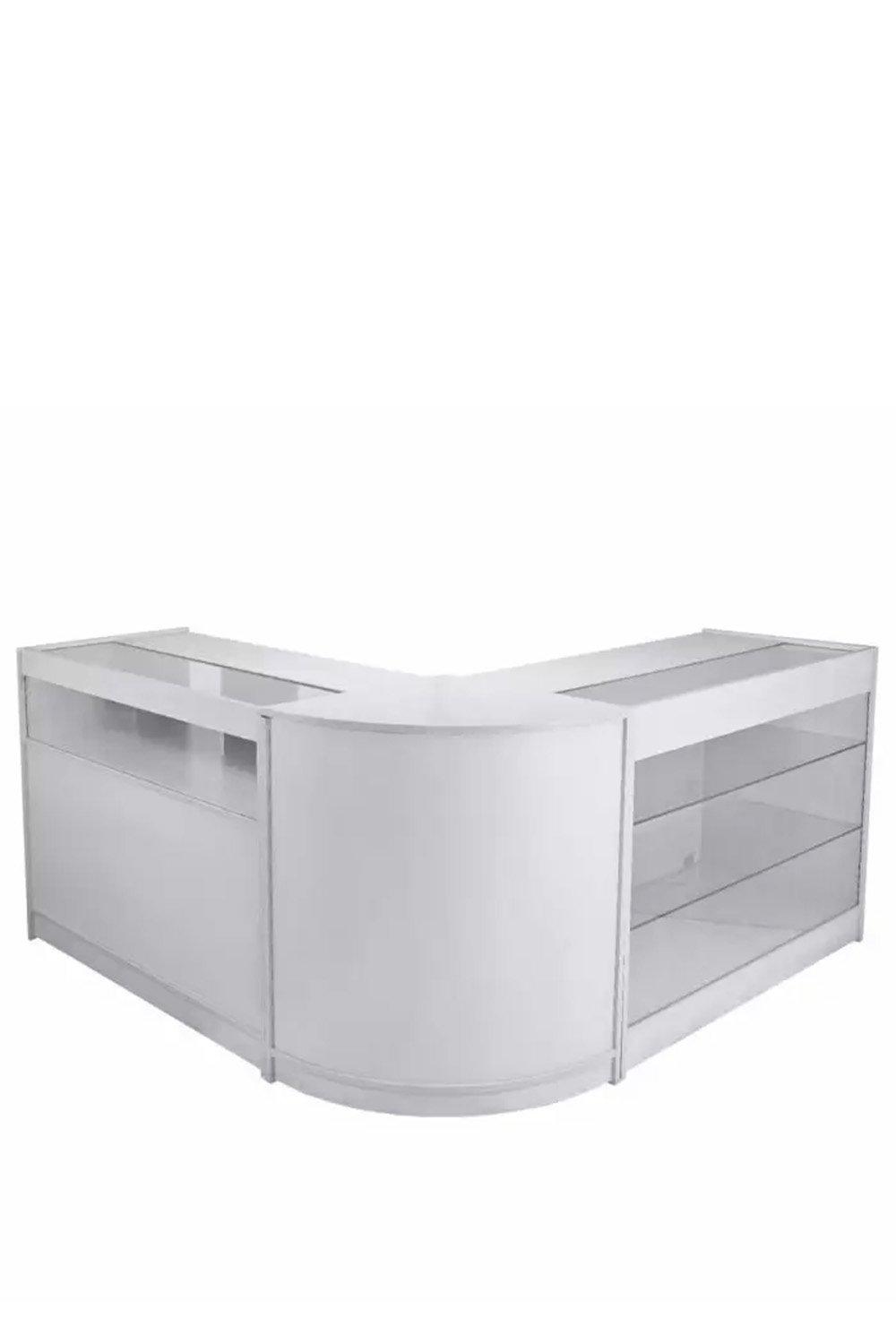 Taurus Brilliant White Shop Counter & Retail Display Set