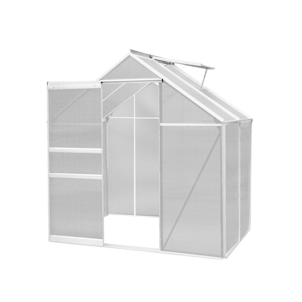 Polycarbonate Greenhouse 6ft x 4ft - Silver