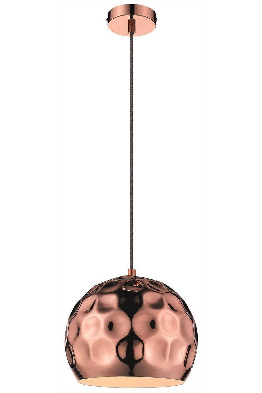 Spring Small Dome Ceiling Pendant Black Copper E27