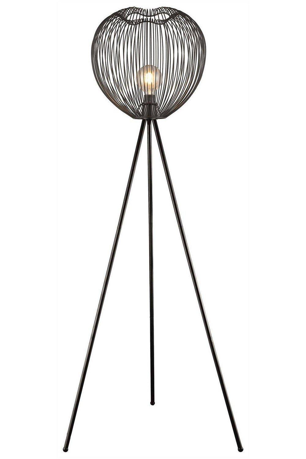 Spring Floor Lamp Matt Black E27