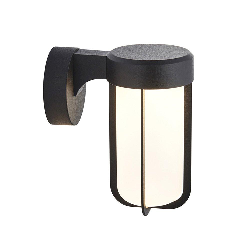 Benevento Outdoor Integrated LED Wall Lamp Matt Black Finish & Frosted Glass IP44