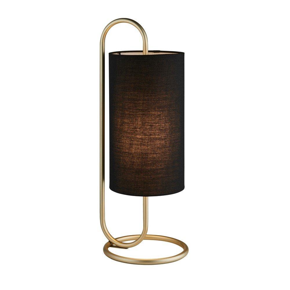 Arenzano Table Lamp Antique Brass Paint & Black Fabric