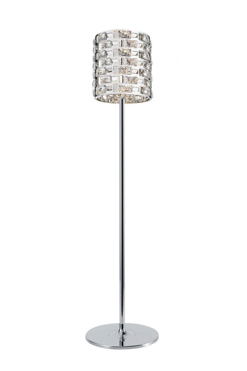 Lola Crystal Floor Lamp Chrome