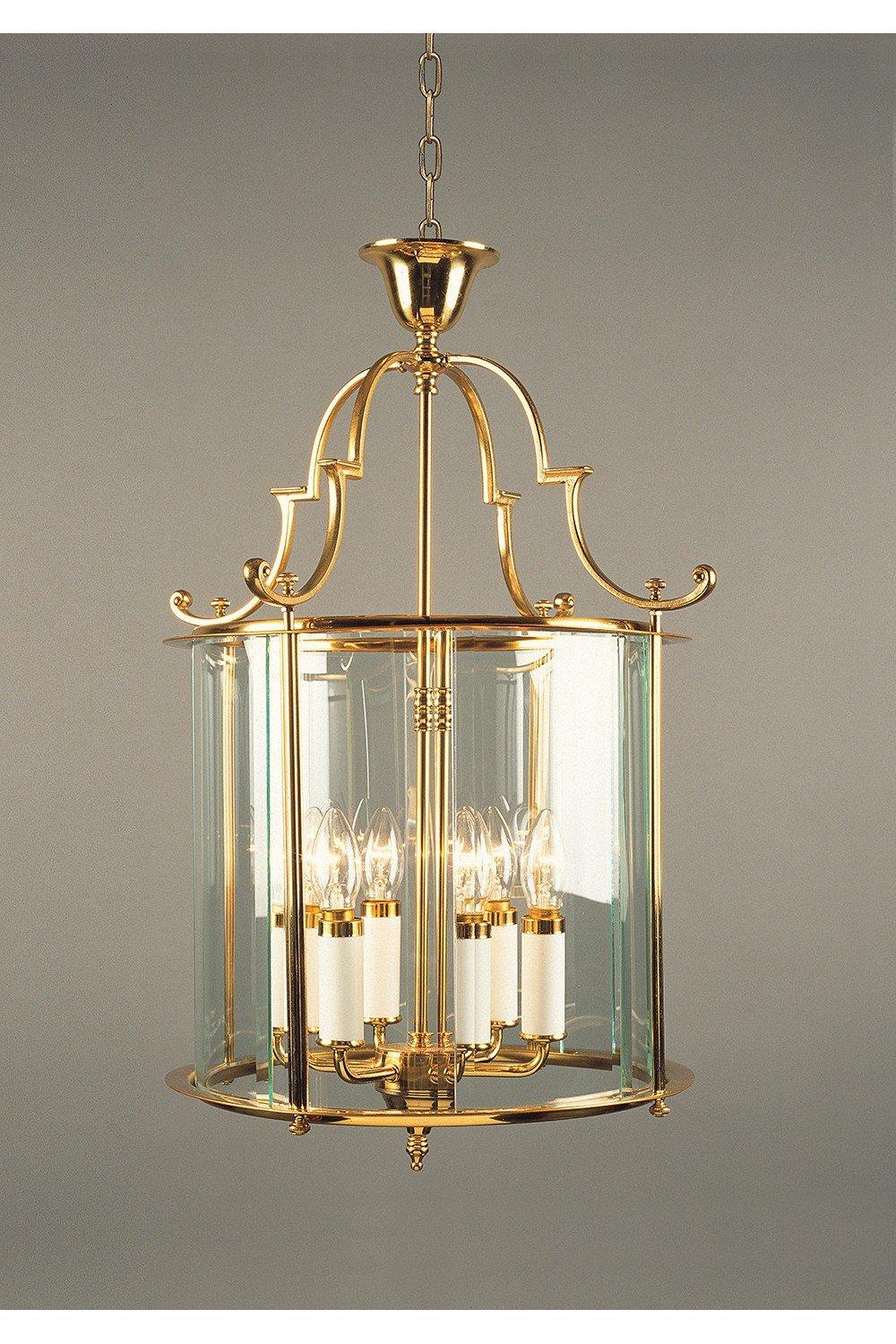 Colchester 6 Light Polished Brass Indoor Lantern