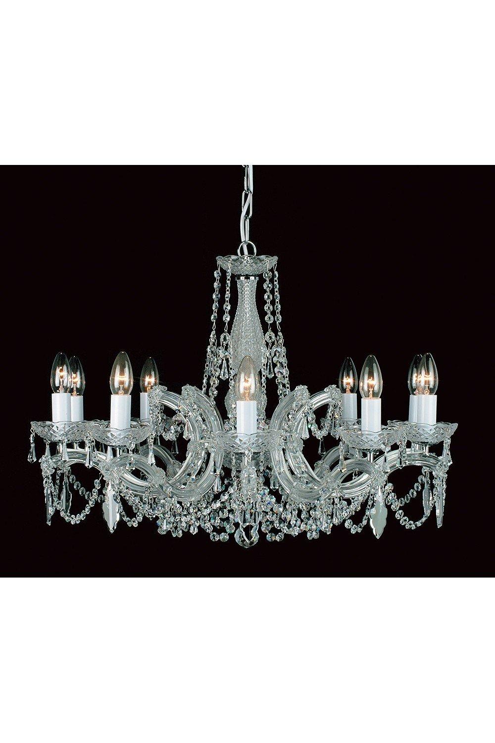 Maria Therese 10 Light Crystal Multi Arm Chandelier