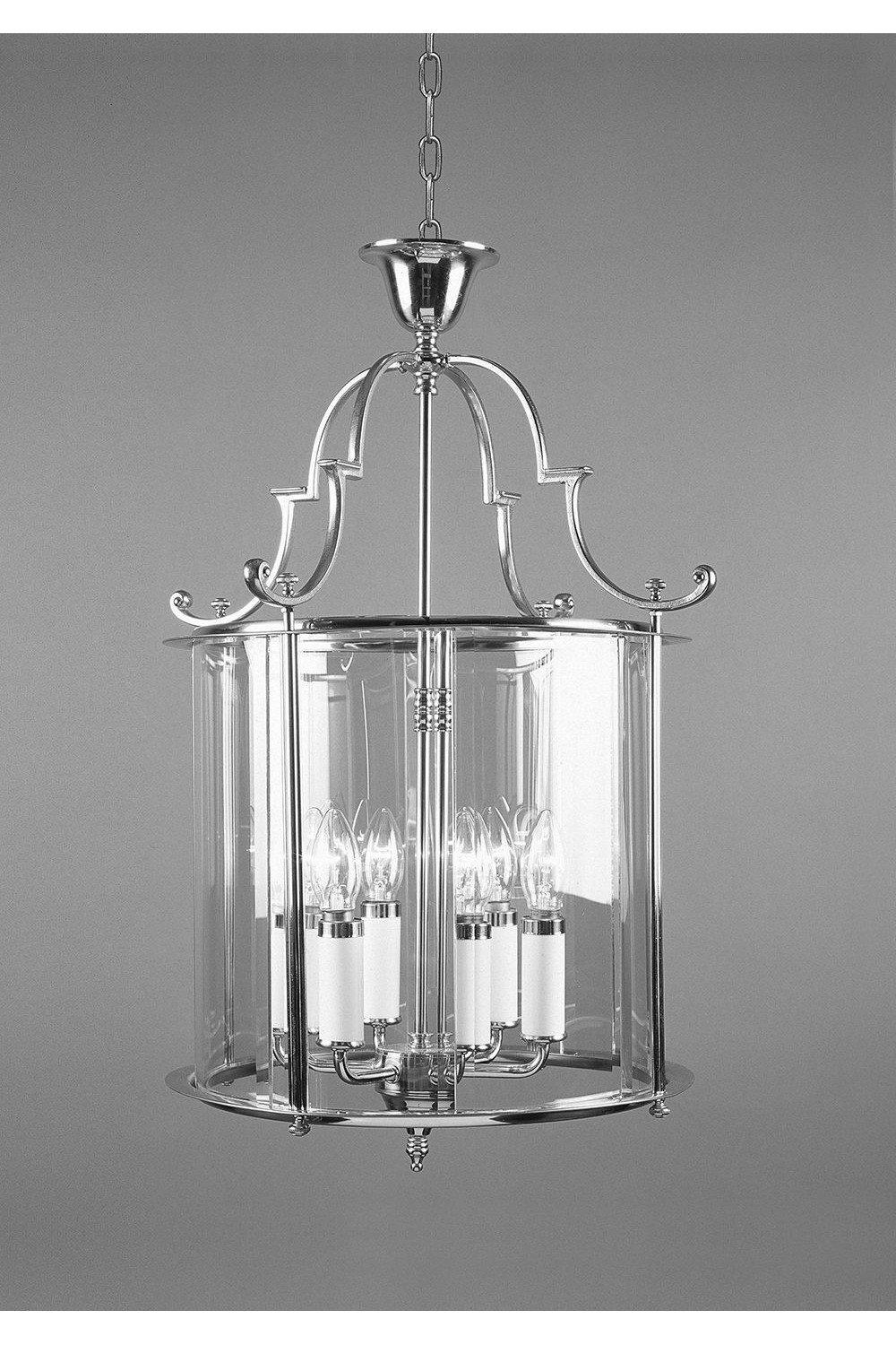 Colchester 6 Light Antique Brass Chain Indoor Lantern