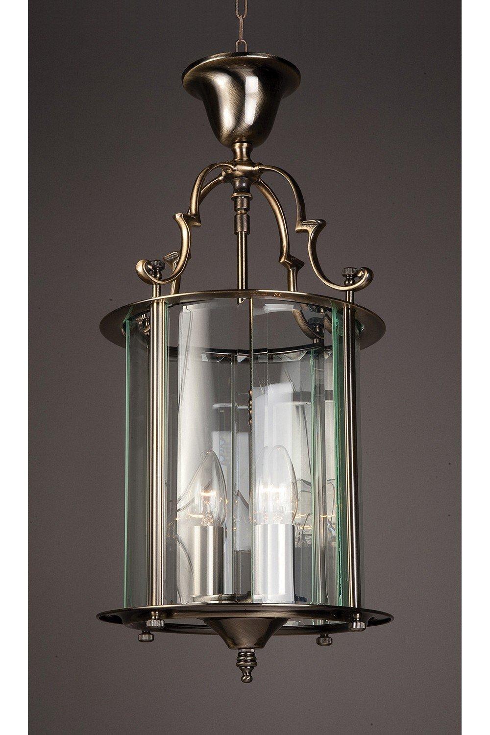 Colchester 3 Light Antique Brass Indoor Lantern