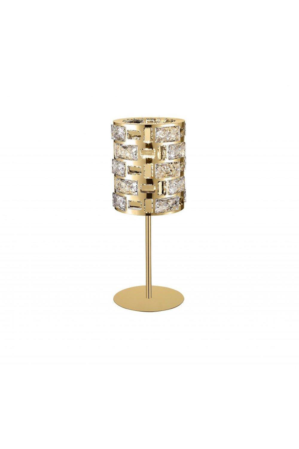 Lola 1 Light Table Lamp Gold Crystal