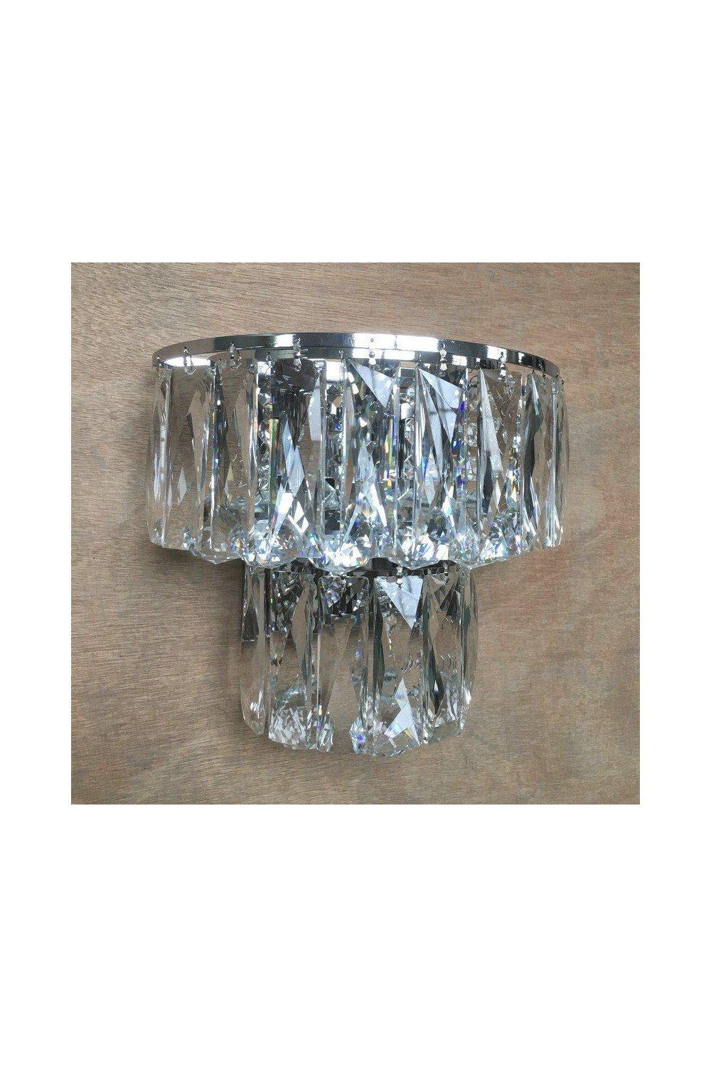 Lilou 3 Light Wall Lamp Chrome Crystal