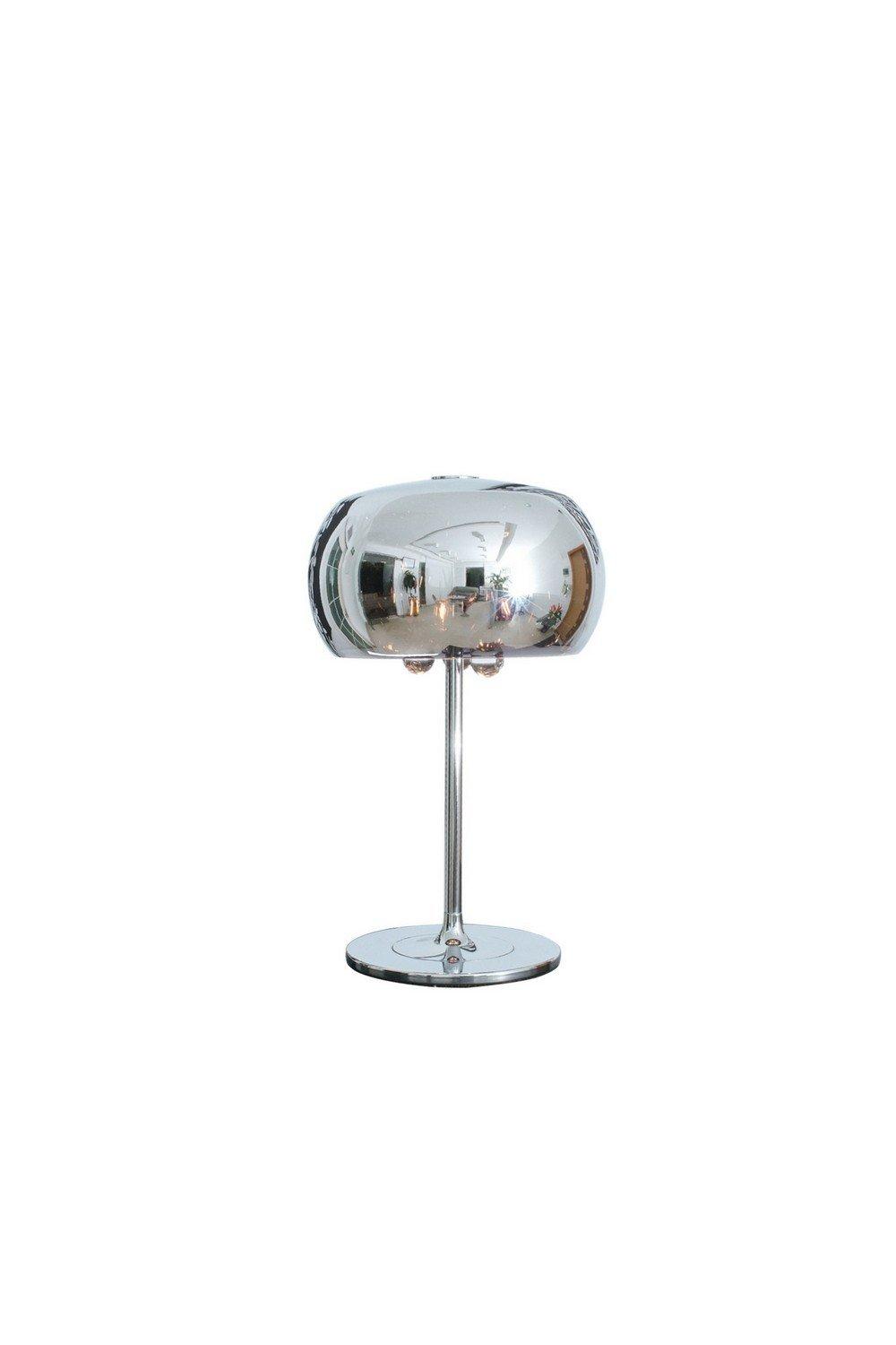 Deni 3 Light Table Lamp Chrome Crystal