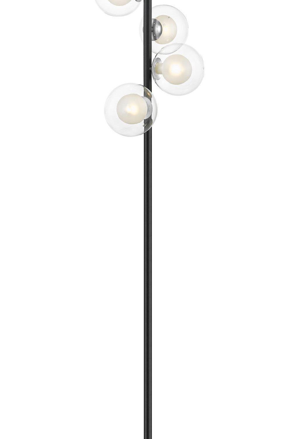 Remy 6 Light Floor Lamp Chrome Black