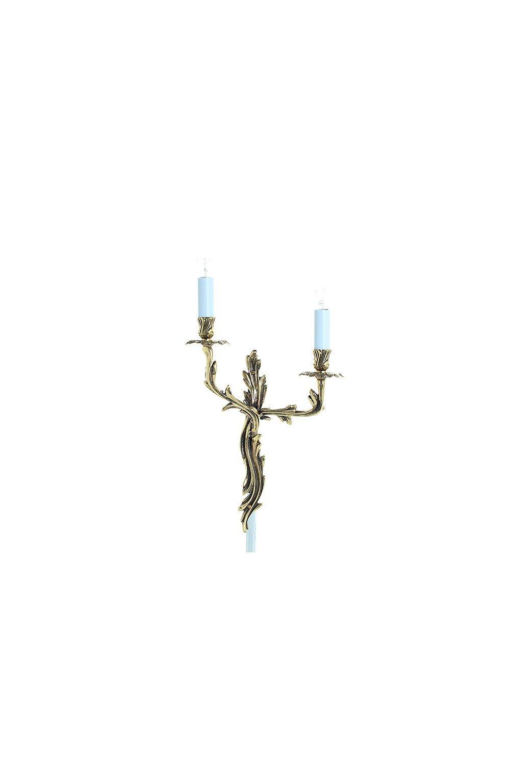 Louis Polished Brass Candle Wall Lamp
