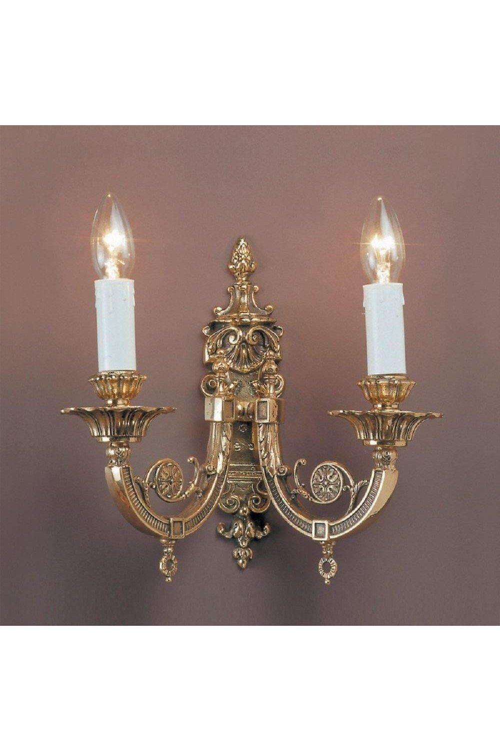 Chelsea Polished Brass Candle Wall Lamp