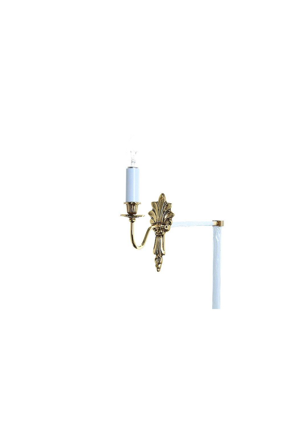 Goodwood 1 Light Polished Brass Candle Wall Lamp