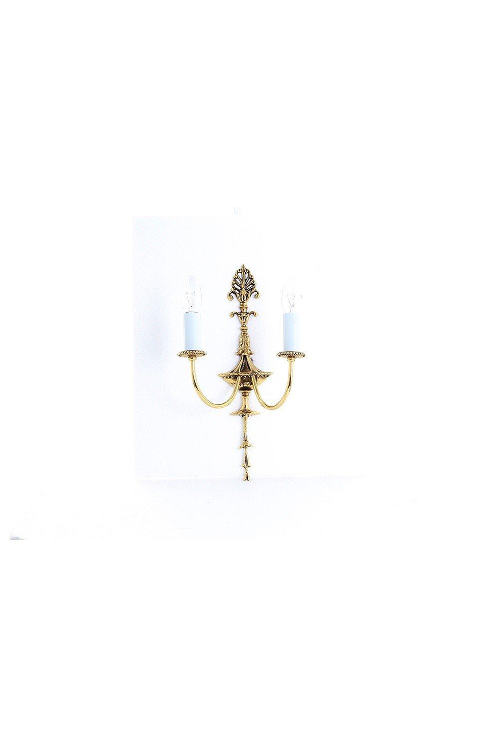 Eden Polished Brass Candle Wall Lamp