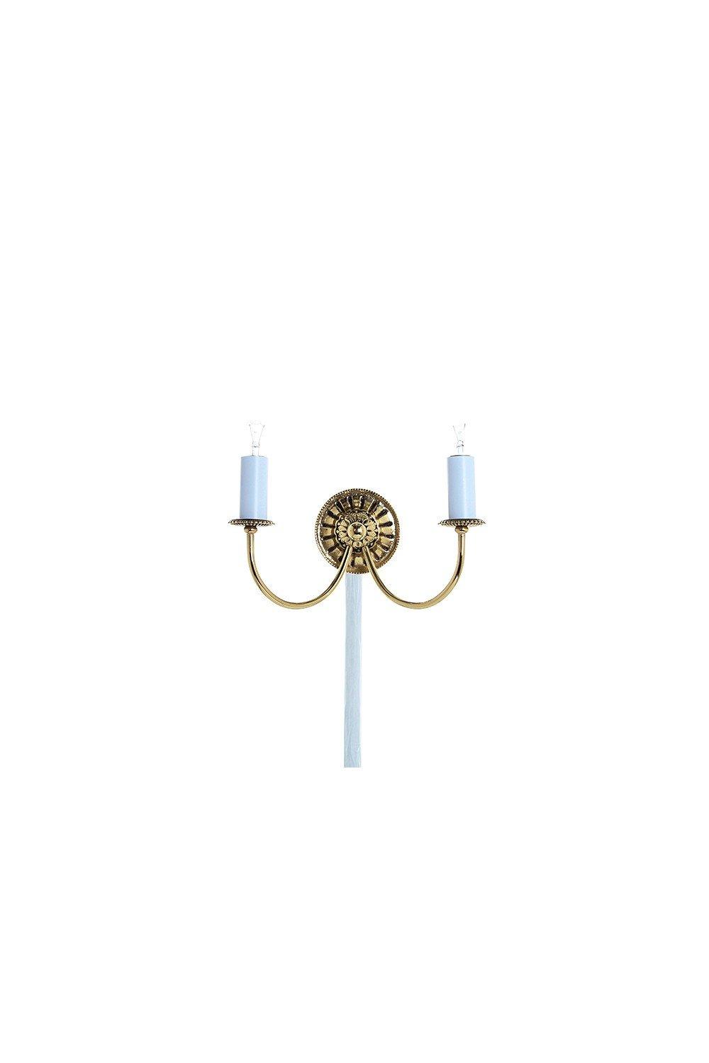 Solar Polished Brass Candle Wall Lamp