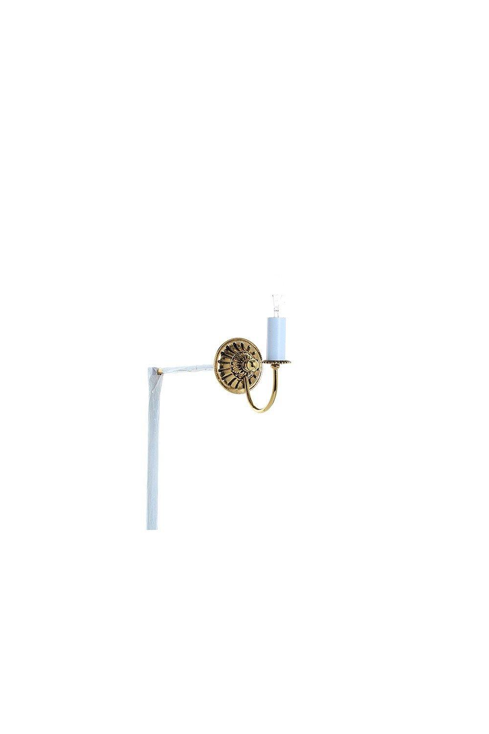 Solar 1 Light Polished Brass Candle Wall Lamp