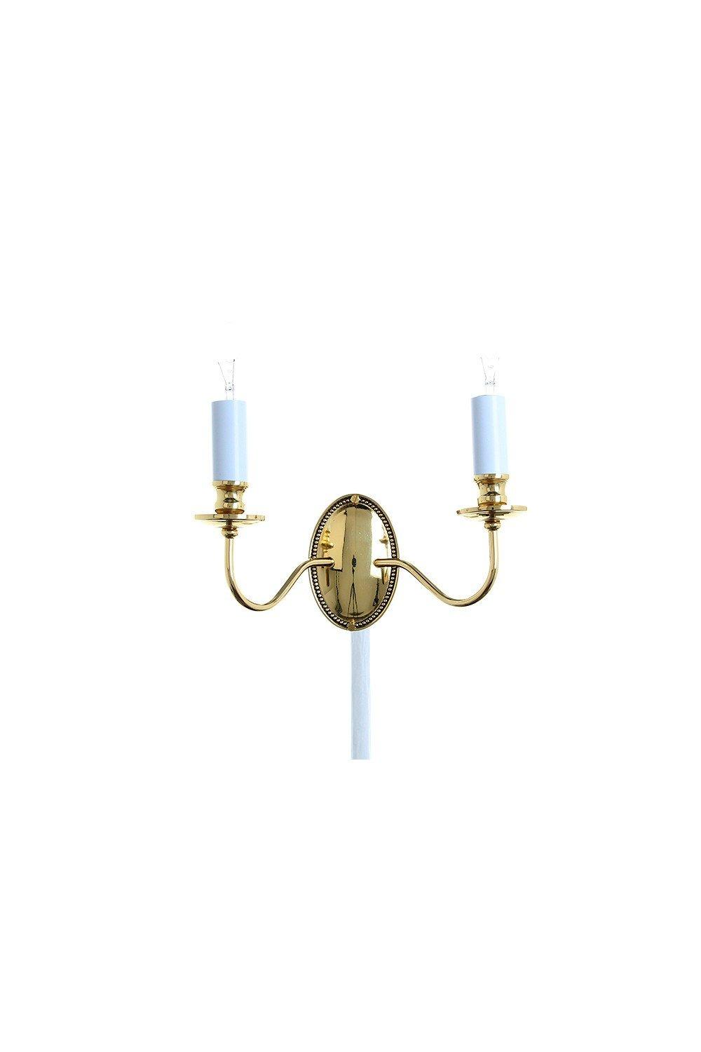 Georgian Polished Brass Candle Wall Lamp