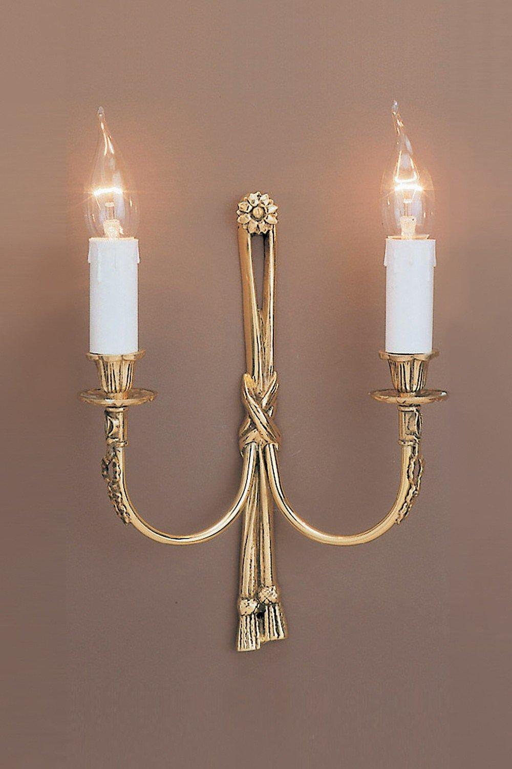 Richmond Polished Brass Candle Wall Lamp