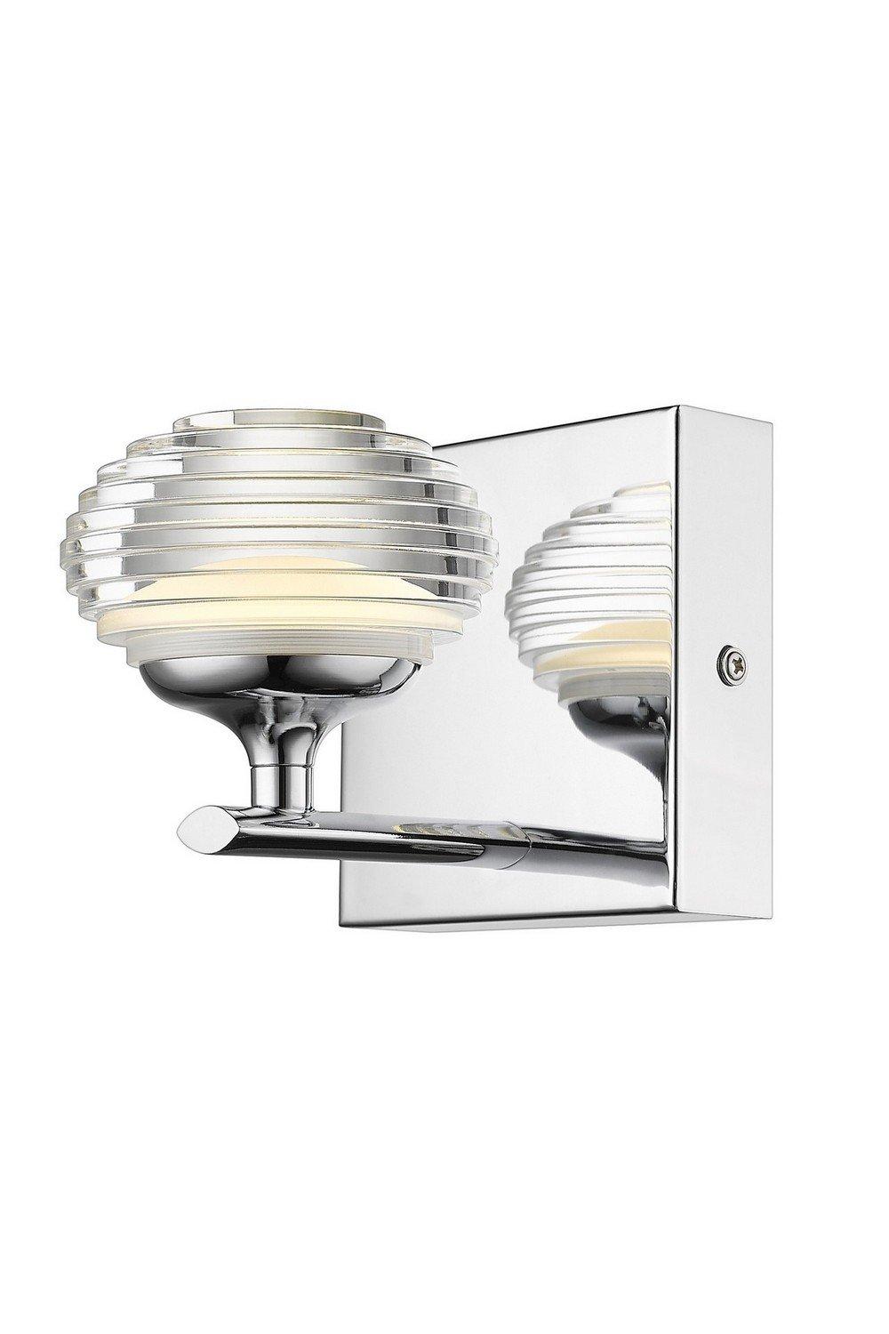 Contemporary Integrated LED Ball Wall Lamp Chrome Glass 3000K
