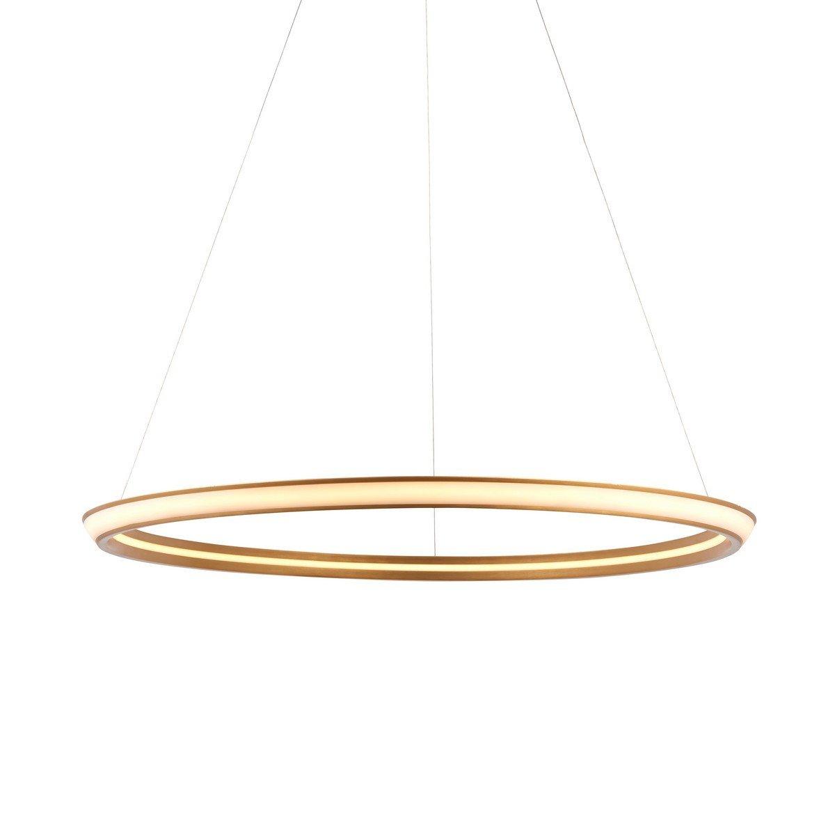 Syracuse Single Pendant Ceiling Lamp Satin Gold Paint White