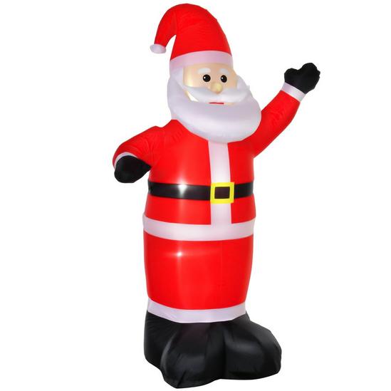 HOMCOM Inflatable 8ft Tall Santa Claus Xmas Decoration Holiday Airblown Yard 1