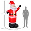 HOMCOM Inflatable 8ft Tall Santa Claus Xmas Decoration Holiday Airblown Yard thumbnail 3