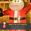 HOMCOM Inflatable 8ft Tall Santa Claus Xmas Decoration Holiday Airblown Yard thumbnail 4