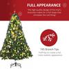 HOMCOM Pre Lit Artificial Christmas Tree Holiday Décor Ornament Metal Stand thumbnail 5
