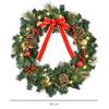 HOMCOM Pre Lit Artificial Christmas Door Wreath Holly Garland Décor thumbnail 4