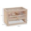 PAWHUT Wooden Hamster Cage Mice Rodents Hutch Small Animals 2 Levels thumbnail 3