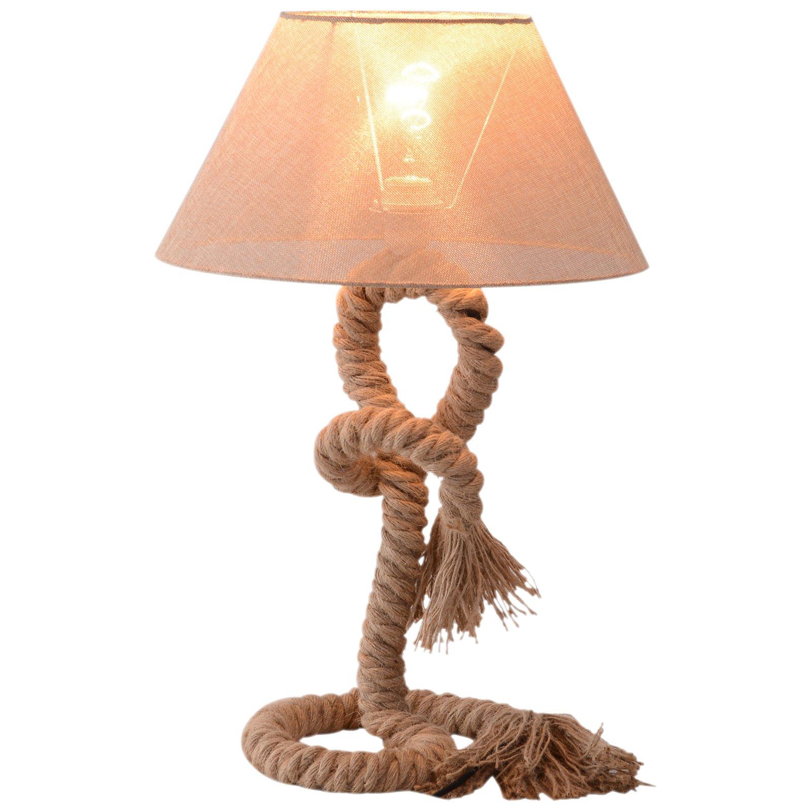 Table Lamp Indispensable Nautical Twisted Rope E27 Base Bedside