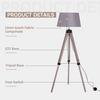 HOMCOM Free Standing Floor Lamp Bedside Light Tripod Holder Fabric Shade thumbnail 5