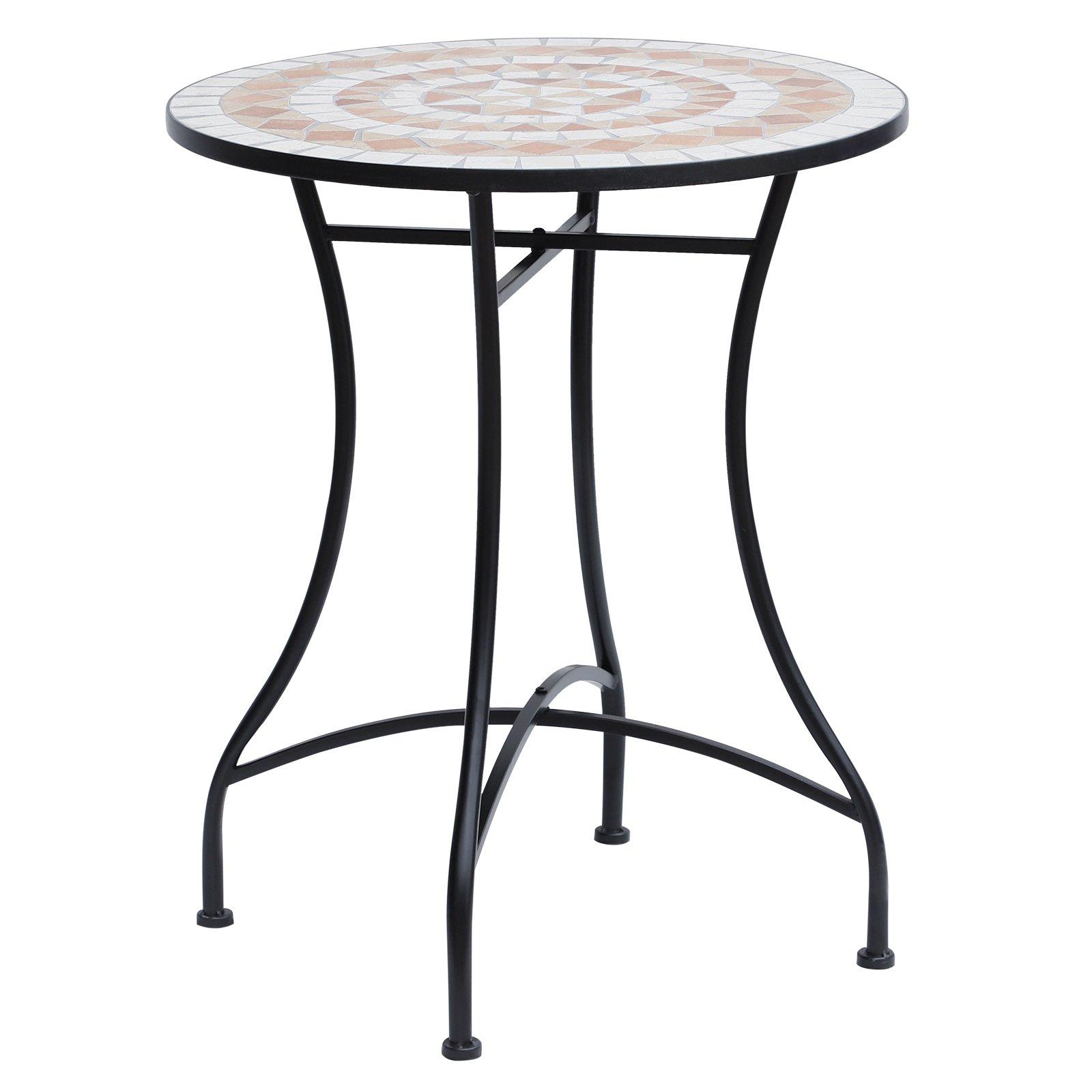 Mosaic Table Round Ceramic Bistro Garden Furniture Side Bar Table
