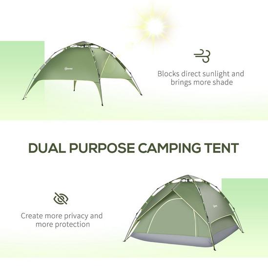 OUTSUNNY 2 Man Pop Up Tent Camping Festival Hiking Family Travel Shelter 5