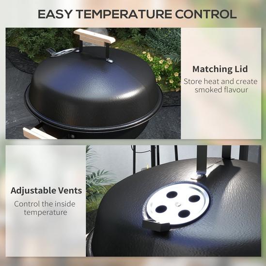OUTSUNNY Portable Round Kettle Charcoal Grill BBQ Outdoor Heat Control Party 4