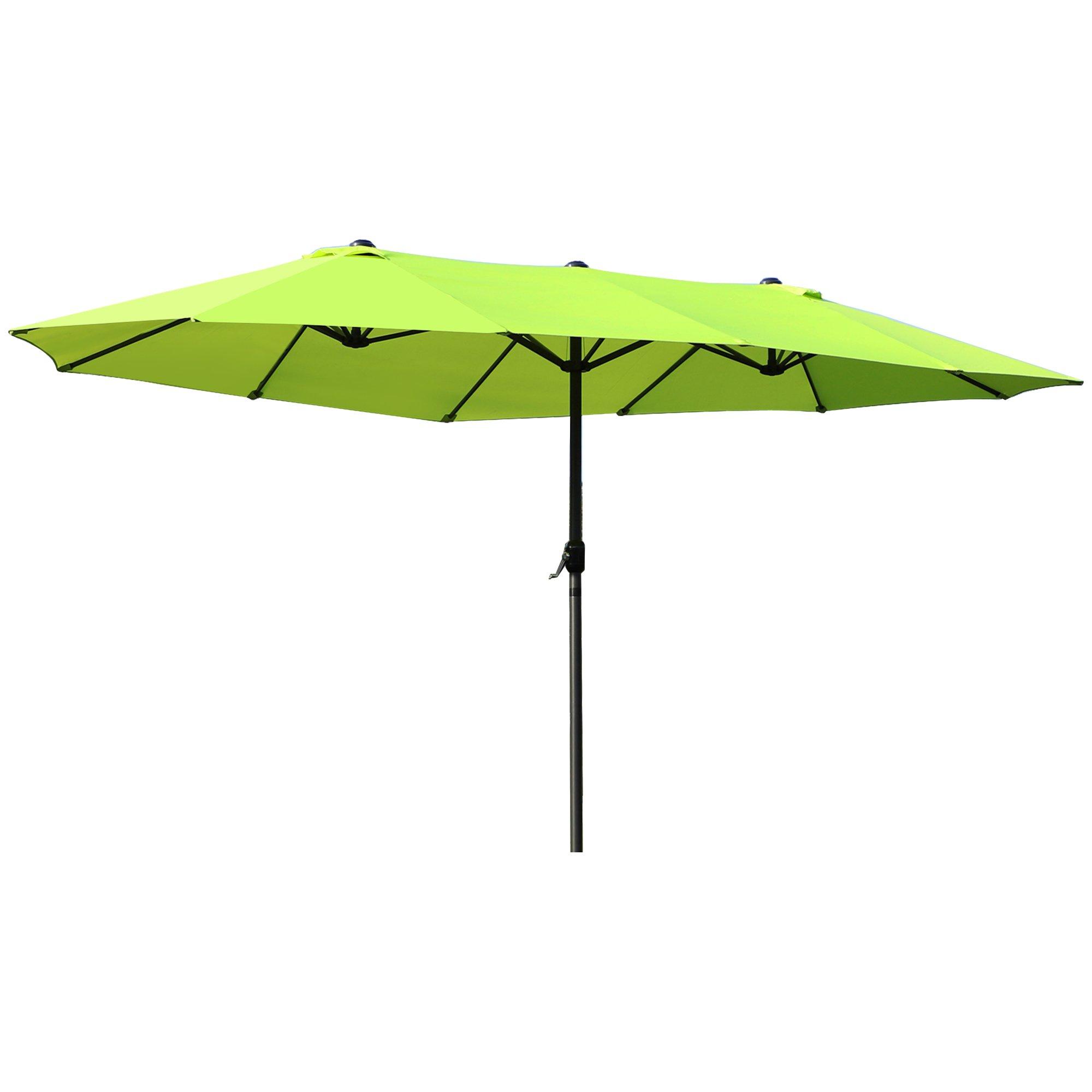 4.6M Garden Sun Umbrella Canopy Double-sided Crank Sun Shade- NO BASE