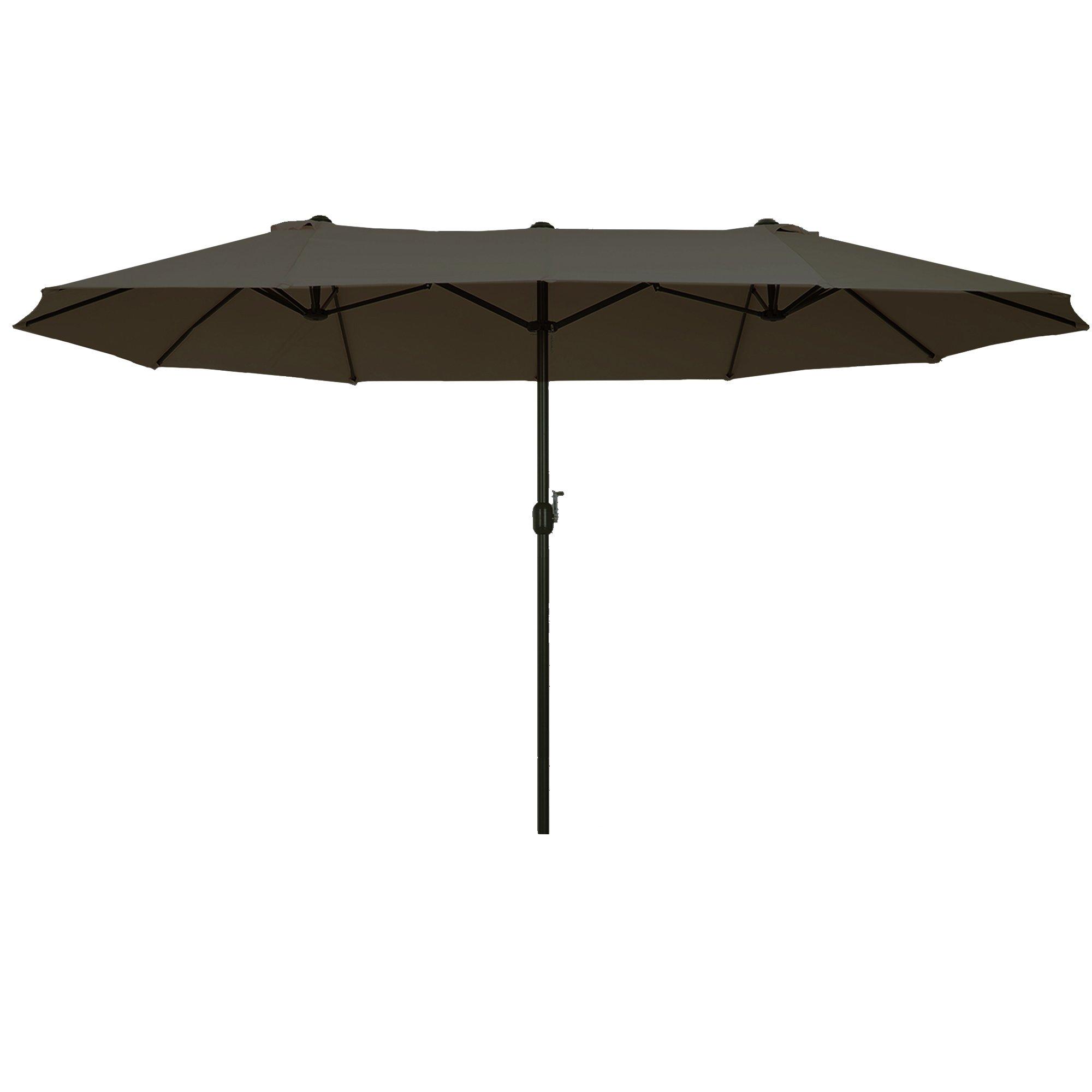 Sun Umbrella Canopy Double-sided Crank Sun Shade Shelter 4.6M
