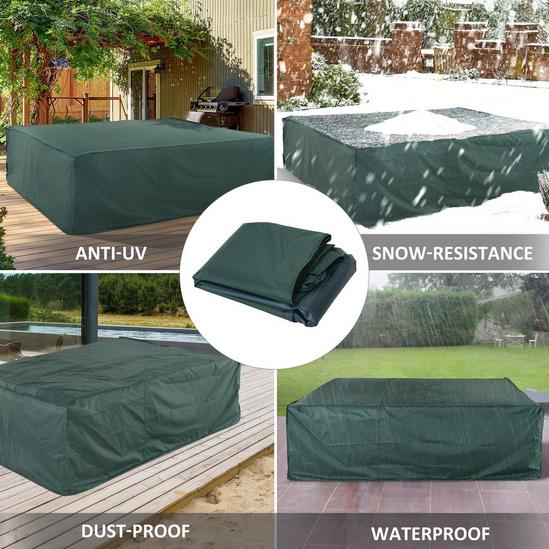 OUTSUNNY Large Garden Square Cover Outdoor Furniture Waterproof Resist Fade 6