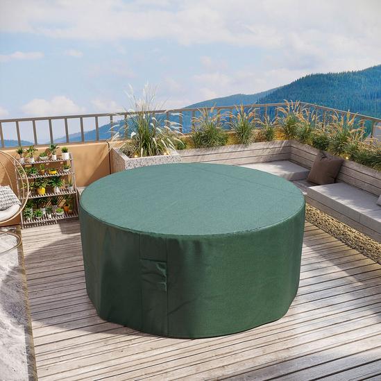 OUTSUNNY Large Outdoor Set Round Cover Garden Furniture Waterproof Resist Fade 2