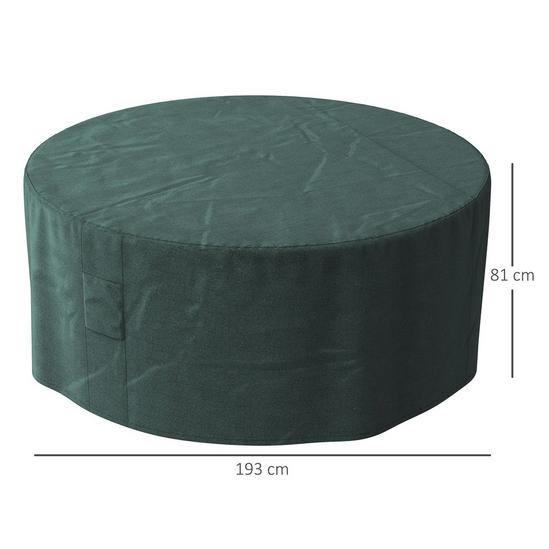 OUTSUNNY Large Outdoor Set Round Cover Garden Furniture Waterproof Resist Fade 3