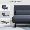 HOMCOM Single Sofa Bed Folding Chair Bed Metal Frame Padding Pillow thumbnail 4