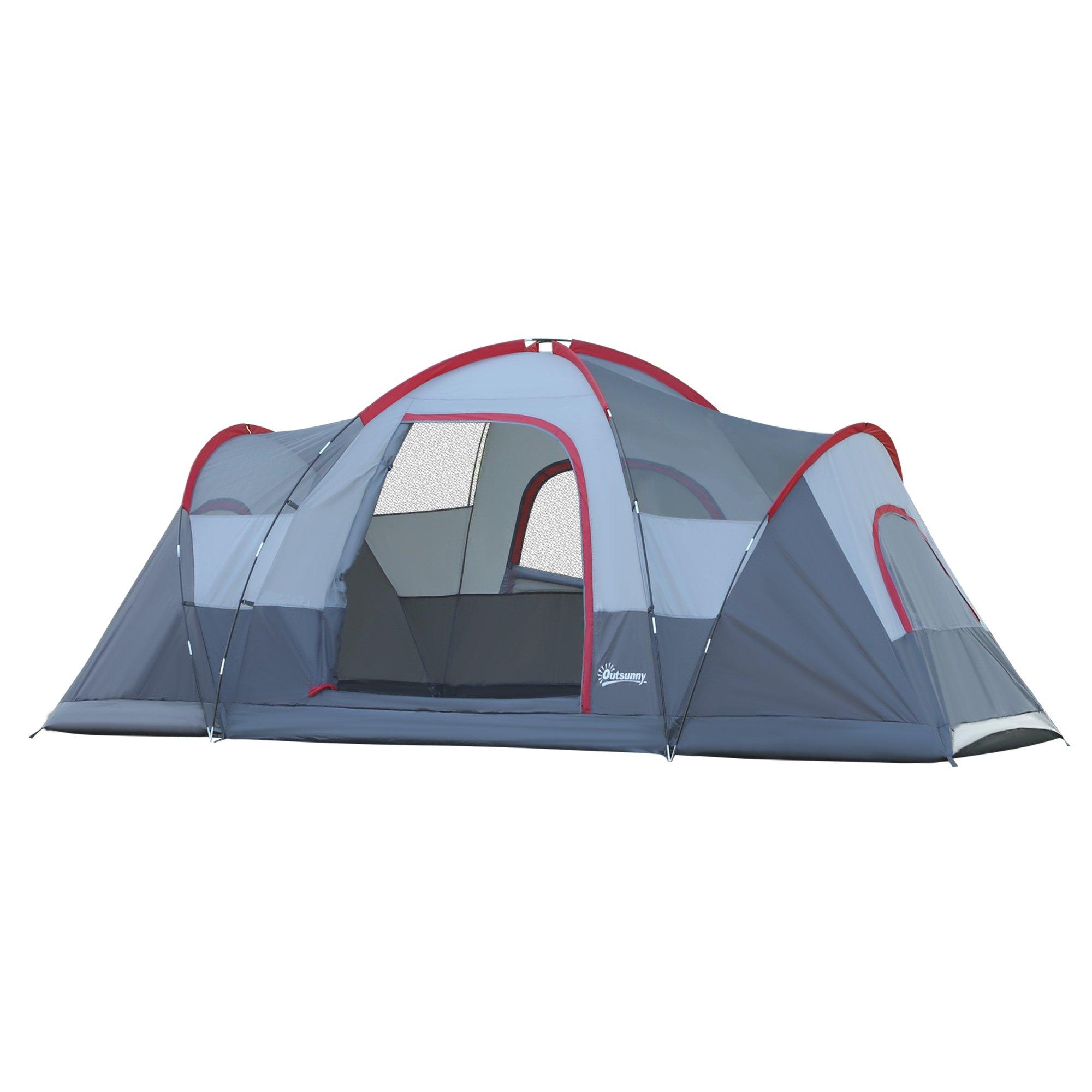 Outdoor  Camping Tent For 5-6 with Bag, Fibreglass & Steel Frame