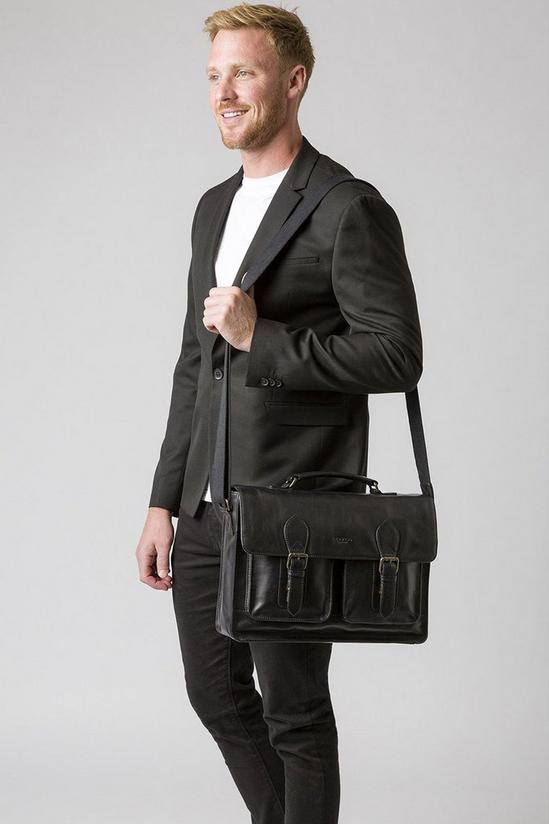 Conkca London 'Pinter' Leather Work Bag 2